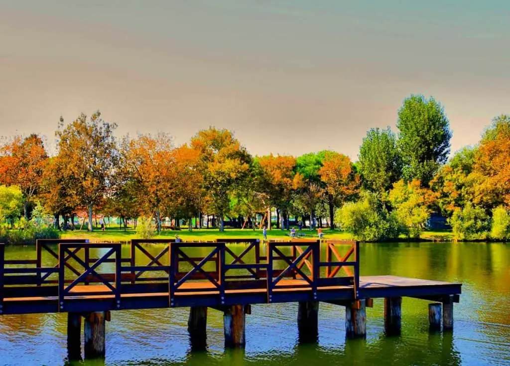 Parco del Gelso, pontile sul laghetto