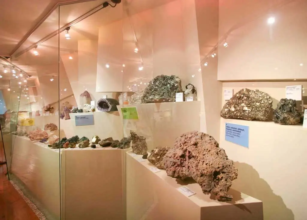Teca con minerali estratti dalla miniera di Perticara