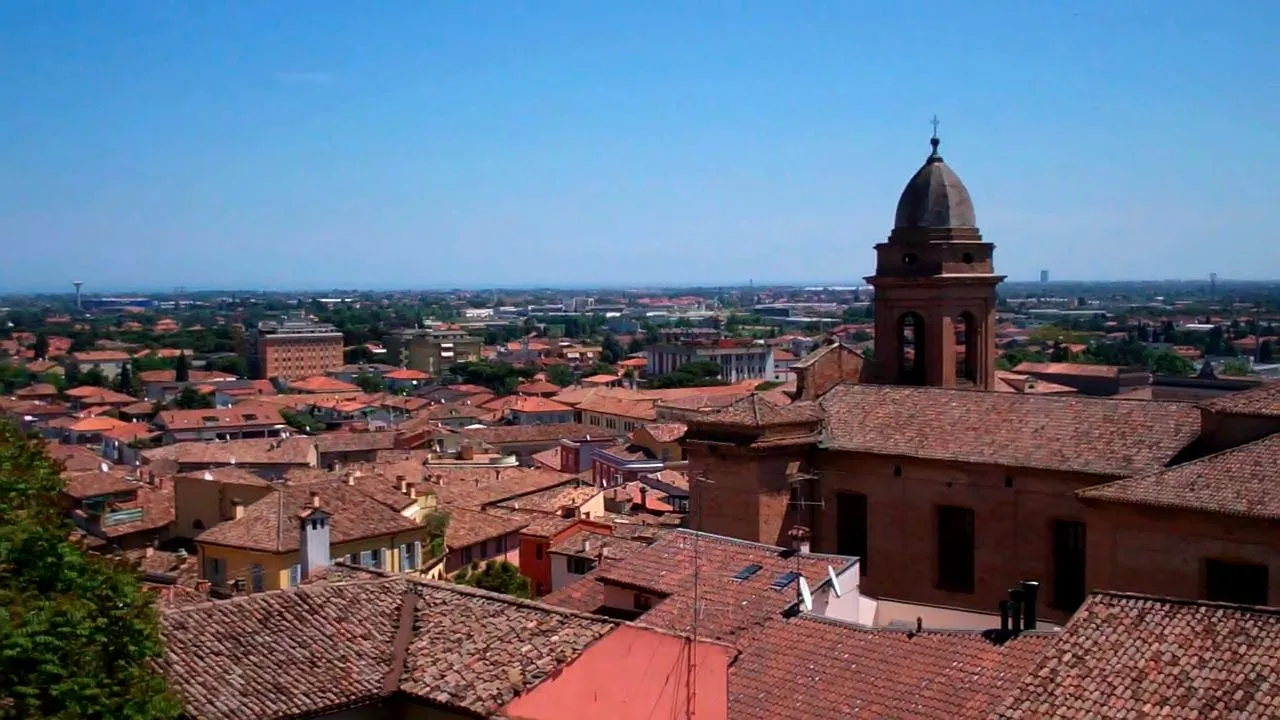 Vista dei tetti del centro storico di Santarcangelo di Romagna